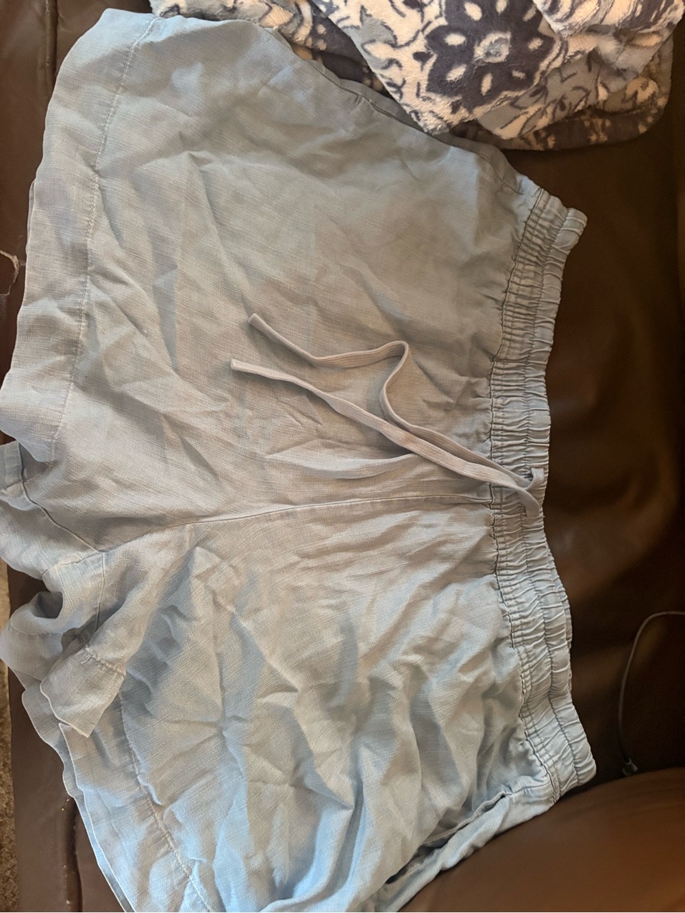 Hilary Radley Light Blue Athletic Drawstring Shorts
